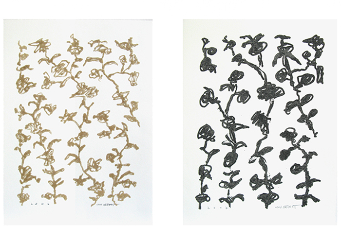 Flowers • je 60 x 44 cm  • Acryl, Binder, Quarzsand auf Büttenkarton